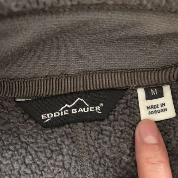Eddie Bauer Grey Zip Up Fleece - Picture 7 of 11